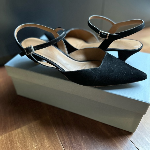 Trenery Suede Point Mid Heel - Black 38 - Picture 2 of 13